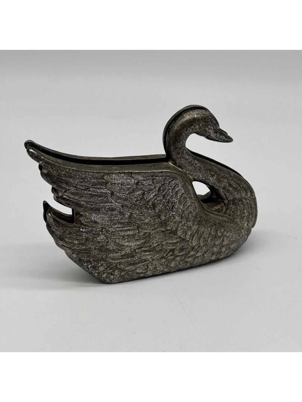 Swan Letter Napkin Holder 6" Vintage Good Condition 6”